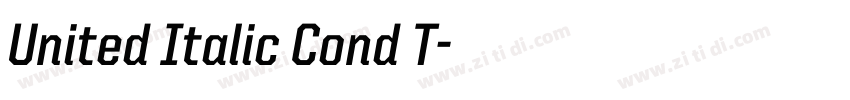 United Italic Cond T字体转换